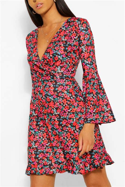 Tall Ditsy Floral Ruffle Tea Dress Boohoo