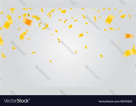 Falling Confetti Bright Golden Confetti Royalty Free Vector