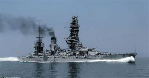 warship: wwii japanese battleship Colorized photos