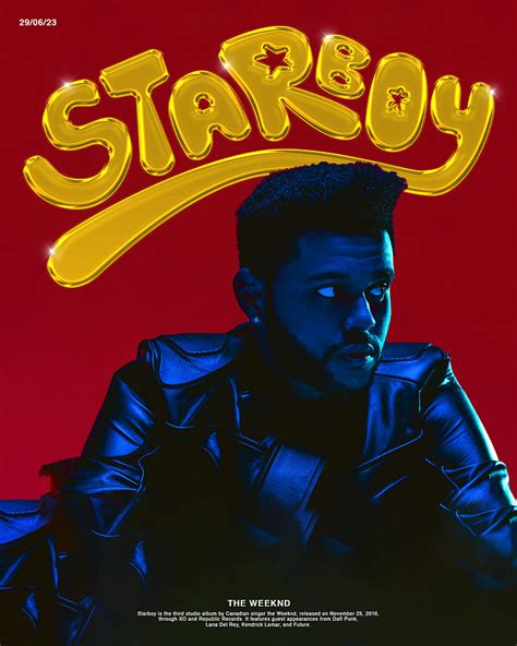 The Weeknd Starboy Album Cover Design By Ibrahim Aulia Hafiz On Dribbble