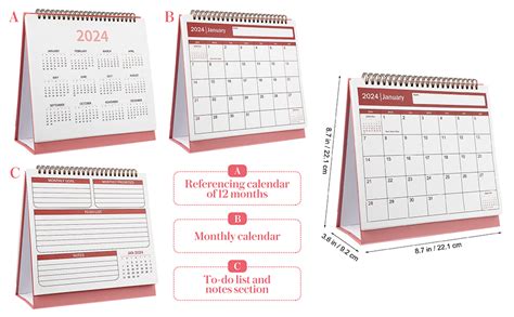 Amazon NUOBESTY 2024 2025 Desktop Calendar Stand Up Desktop Year