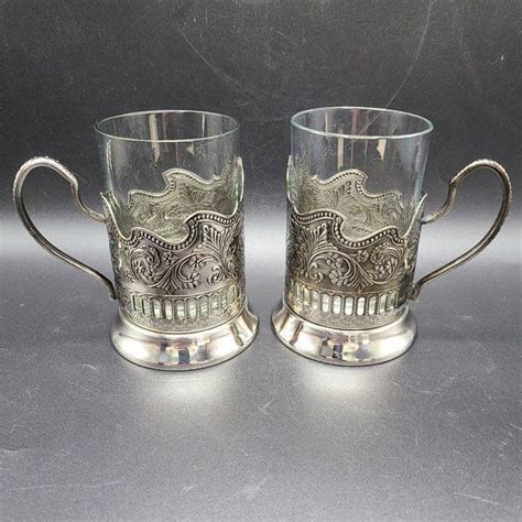 Russian Tea Glass Holders Podstakannik W Glasses Sovietski In