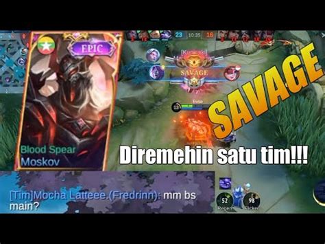 Top Global Moskov Dibacotin Satu Tim Auto Savage Mobilelegends Youtube