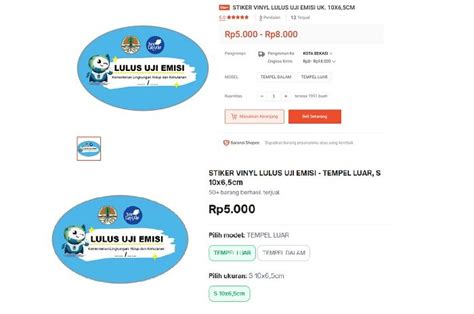 Nah Lo Stiker Lulus Uji Emisi Palsu Dijual Bebas Di Toko Online