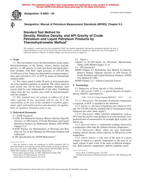 Astm D Standard Test Method For Density Relative Density And