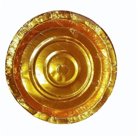 Inch Golden Foil Paper Plate At Rs Piece Silver Foil Paper