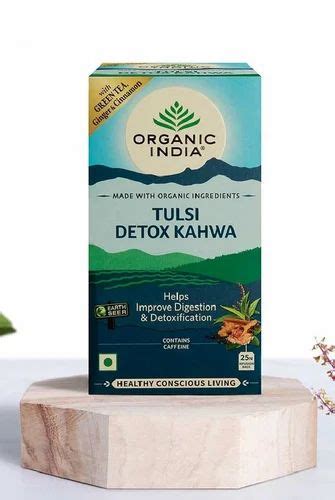 Tulsi Ginger And Cinnamon Organic India Tulsi Detox Kahwa Green Tea