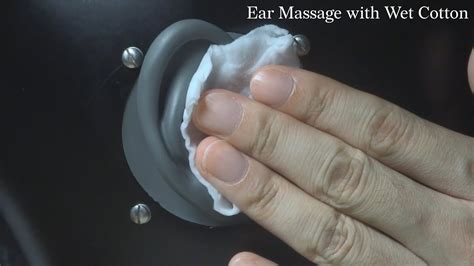 ASMR Ear Massage With Wet Cotton Dummy Head No Talking YouTube