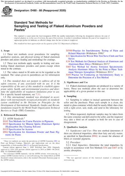 Astm D Standard Test Methods For Sampling And Testing Of