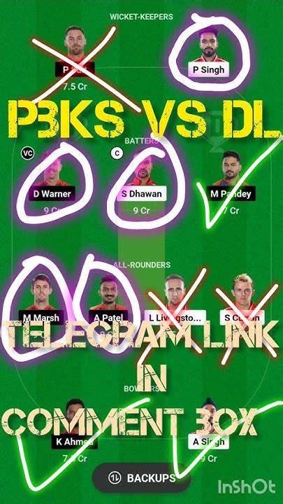 Gl Team Hach Trick Pbks Vs Dc 2023 Pbks Vs Dc Dream11 Team 1rank