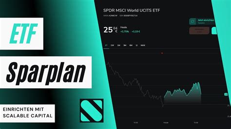 ETF Sparplan einrichten mit Scalable Capital Depot Anleitung Gebühren