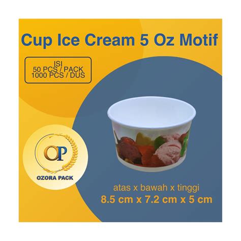 Jual Paper Ice Cream Cup 5 Oz Cold Motif Dpe Gelas Kertas Es Krim