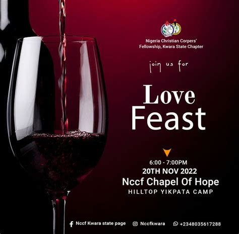 LOVE FEAST FLYERS FOR CHURCHES Love Feast Church Poster Design