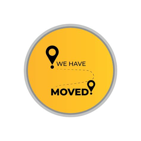 We Have Moved Vector Illustration 19010696 Vector Art At Vecteezy