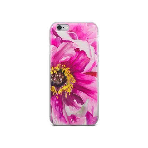 Iphone Case Watercolor Painting Of Pink Flower On Phone Case Etsy Uk