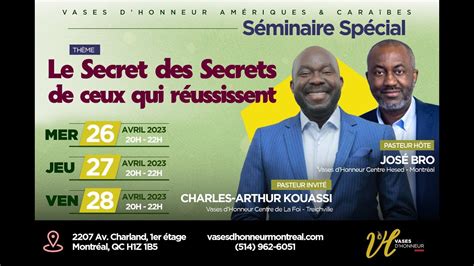 SÉMINAIRE JOUR 2 LE SECRET DES SECRETS DE CEUX QUI RÉUSSISSENT