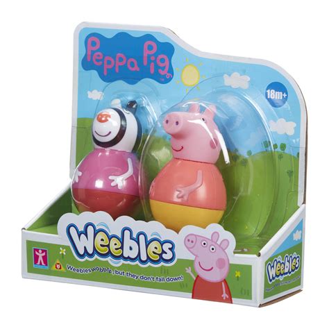 Compre Peppa Pig Pack 2 Weebles De 8cm Peppa E Zoe Aqui Na