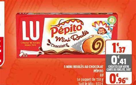 Promo Mini Roul S Au Chocolat P Pito Lu Chez Coccinelle Supermarch