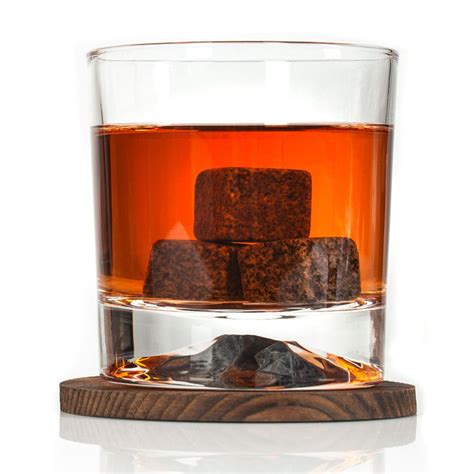 Personalized Whiskey Glass Set With Coasters And Stones Custom Engraved Design Promotional