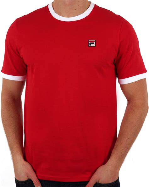 Fila Vintage Ringer T Shirt Red White S Casual Classics