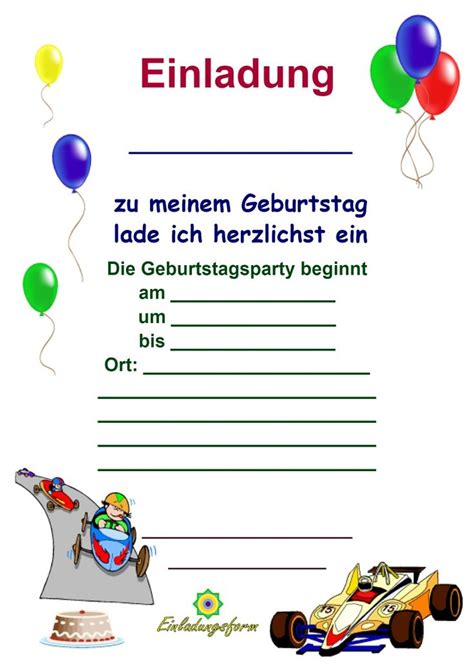 Höchste Einladungskarten Kindergeburtstag Text Word Erstellen Und