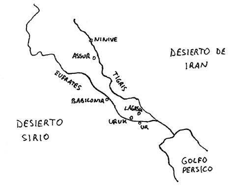 Mapa de la Mesopotamia antigua