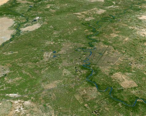 Baghdad Iraq Satellite Image Stock Image E780 0826 Science