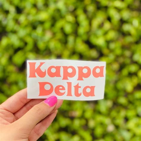 Kappa Delta Decal Kappa Delta Vinyl Decal Sorority Letters Vinyl