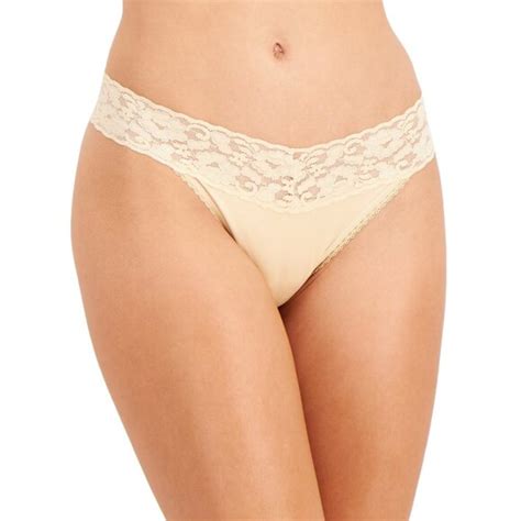 Inc International Concepts Intimates And Sleepwear Inc Womens Lacetrim Thong Underwear Almond