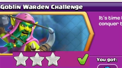 Goblin Warden Challenge Clash Of Clans Easy 3 Stars YouTube