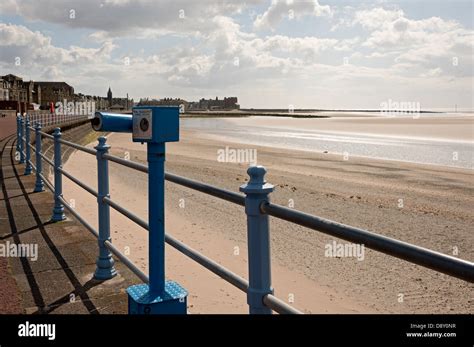 Promenade On The Seafront At Morecambe Bay Beach Lancashire England Uk