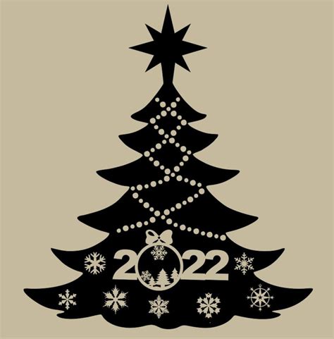 Christmas Tree Free Christmas Dxf Files For Laser Cutting Free Vector