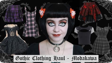 Huge Gothic Clothing Haul Try On Modakawa Haul Giveaway Youtube