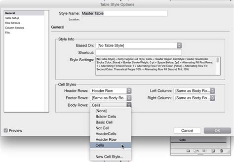 Typesetting InDesign How To Edit Table Text Cells And Rows All At