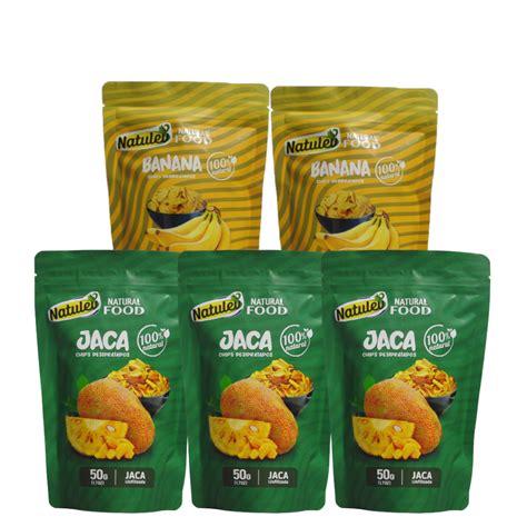 Kit 5 Snack Liofilizados Crocante De 50g Cada JACA E BANANA Shopee