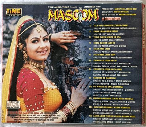 masoom audio cd  anand raaj anand tamil audio cds hindi audio cds