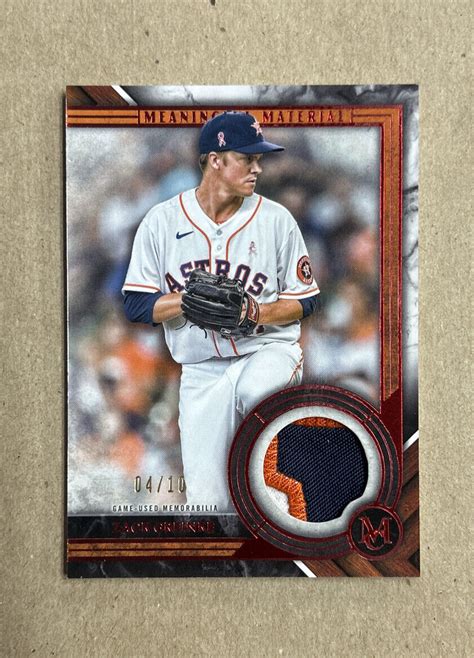 2022 Topps Museum Collection Zack Greinke Houston Astros Patch Card D