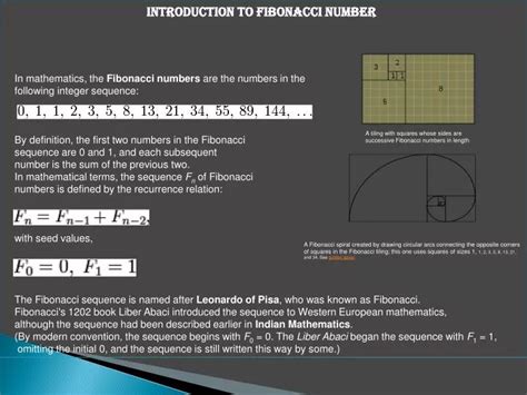 Ppt Introduction To Fibonacci Number In Mathematics The Fibonacci