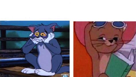 Reaction template: Sad Tom and Happy Jerry : r/MemeTemplatesOfficial