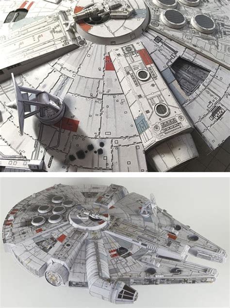 Star Wars Millennium Falcon Paper Model By Shunuchi Makino Artofit