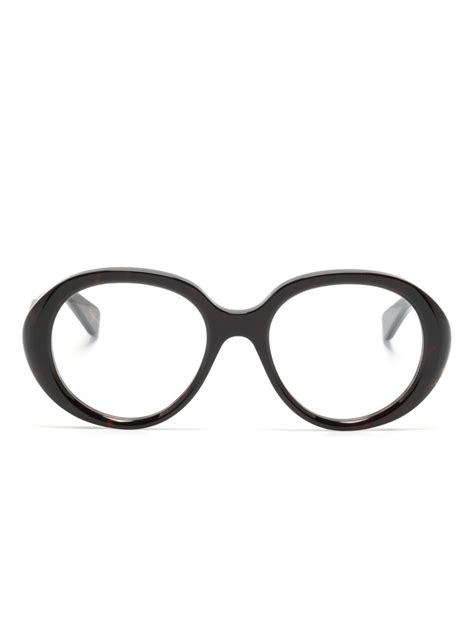 Chloé Eyewear Tortoiseshell Round Frame Glasses Brown Farfetch