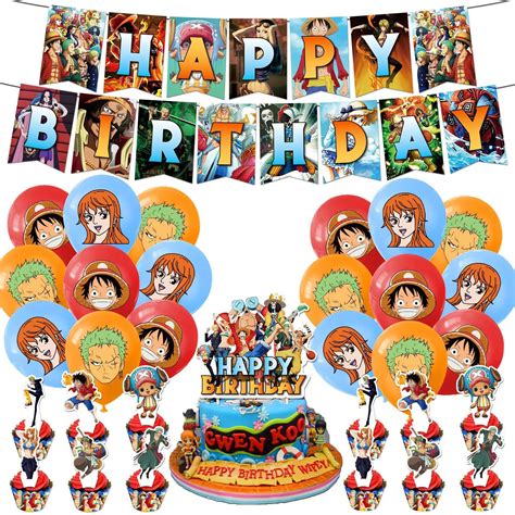1Set-One-Piece-Theme-Party-Decoration-Latex-Balloons-Cake-Topper-Banner
