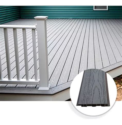 Deck Lambrin Exterior Piso Muro Wpc Sintetica Gris Pzs En Venta En