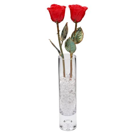 7th Anniversary T Two 11 Copper Roses In Galaxy Vase Love Is A Rose