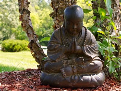 Namaste Monk Garden Statue Buddha Garden Statues Garden Statues