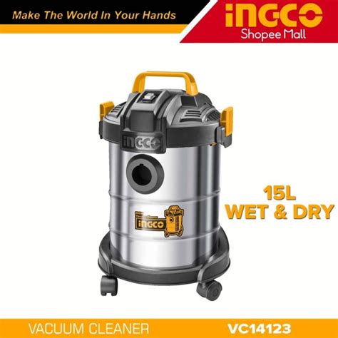 INGCO VC14123 15L Electric Vacuum Blower Cleaner 800W 16KPa For Wet And