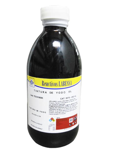 TINTURA DE YODO 500ML 5 REACTIVOS