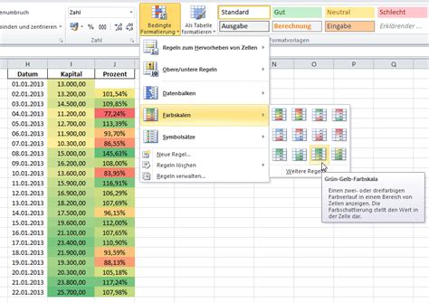 Excel 2010 Daten Einfach Veranschaulichen Mit Farbskalen Der Bedingten