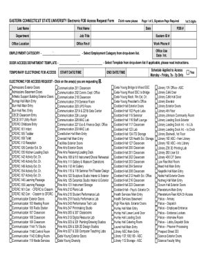 Fillable Online Electronic Fob Access Request Form Instructions Fax