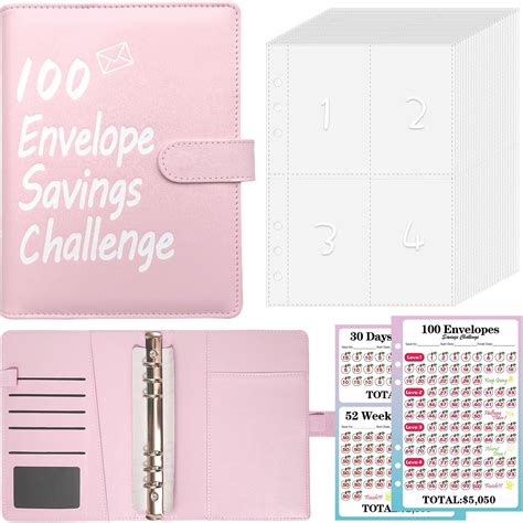 Amazon XIIFIIFII 100 Envelopes Money Saving Challenge Binder A5